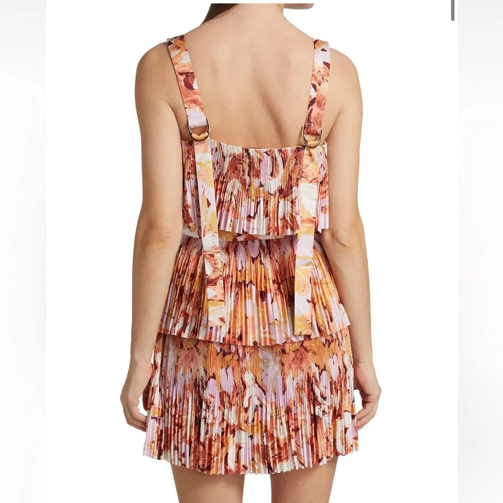 ALCER mini tiered dress Orange Size 4 - Image 7