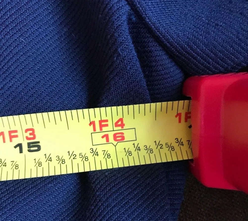 Banana Republic Blue Fit & Flare Midi 3 Black Buttons in Back Short Slee… - Image 10