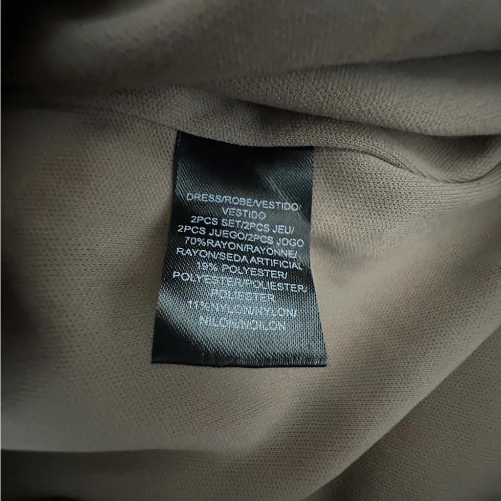 Jessica Howard Champagne Gold Sleeveless Cocktail Dress Bead Accent Y2K Size 10 - Image 10