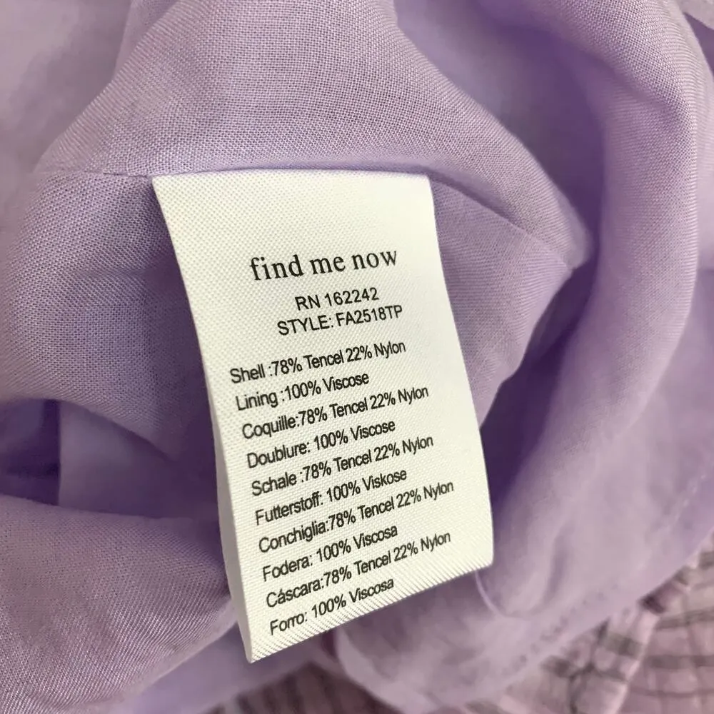 NWT Anthropologie Find Me Now Liljana Babydoll Blouse Lilac L - Image 9