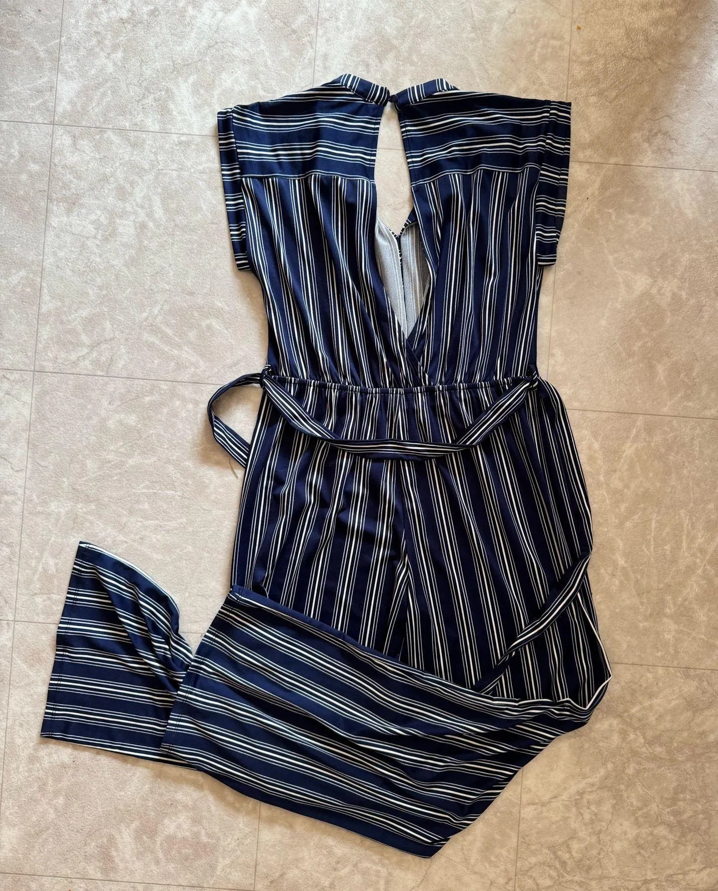 Sleeveless Jumpsuit Blue Size L - Image 4