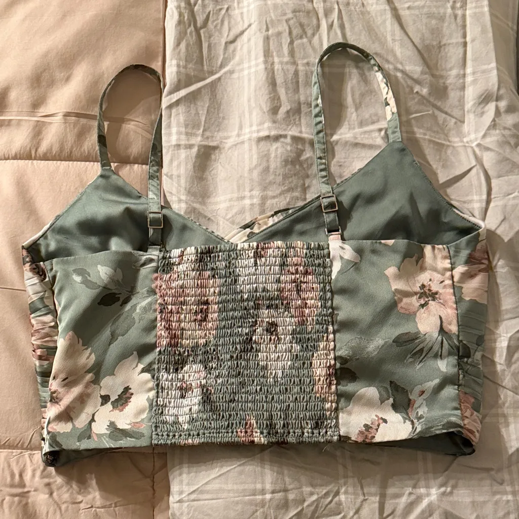 Floral Wrap Crop Top - Image 6