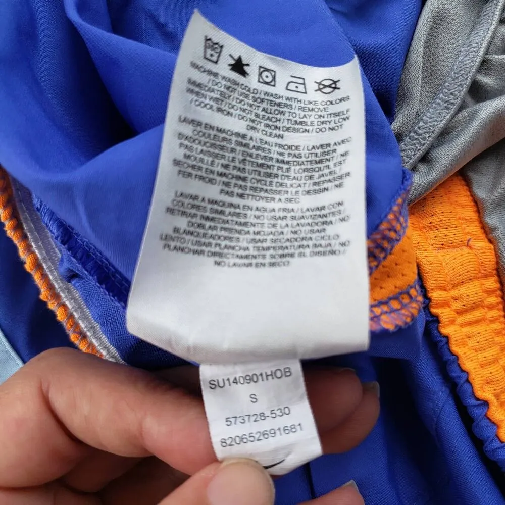 Nike Womens Shorts Size Small Tempo Running Mesh Inset Blue Orange Gray Brief - Image 12