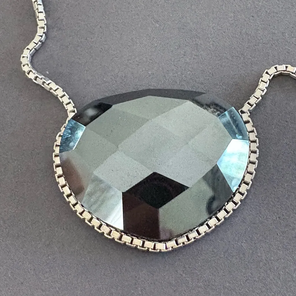 Silpada Silver Necklace with Iridescent Hematite Pendant Necklace - Image 3