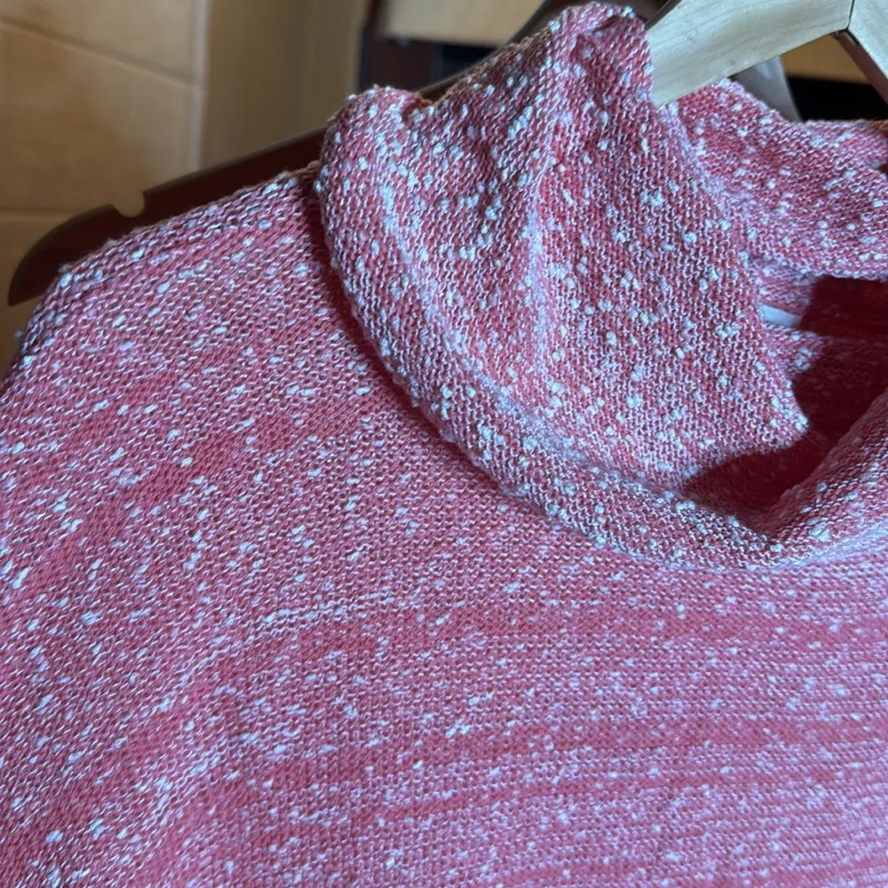 Umgee Coral Marled Cowl Neck Drop Sleeve Sweater Size Large Oversized - Image 2