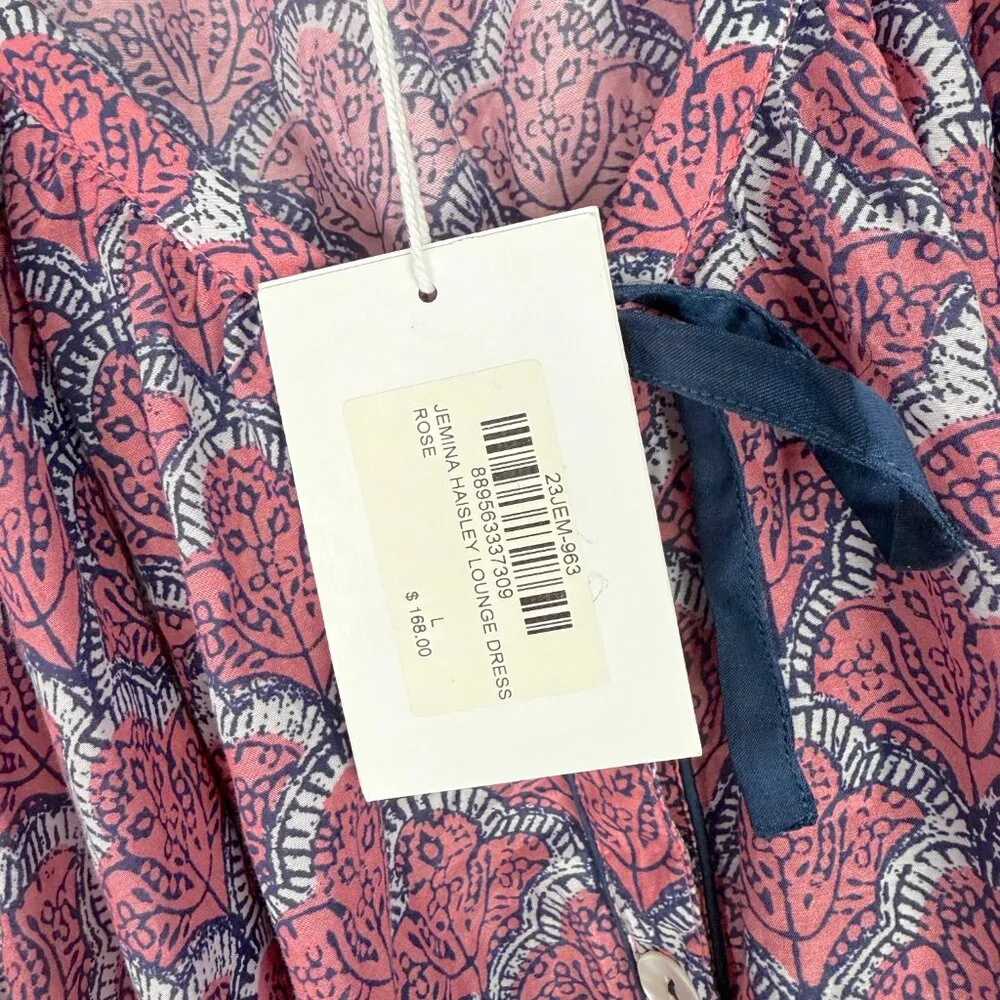 NWT Roller Rabbit Jemina Haisley Lounge Dress Rose Size Large L NEW - Image 6