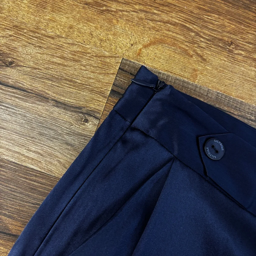 Lilysilk Comfort Fit Silk Cigarette Pants Navy Blue Size 4 - Image 9