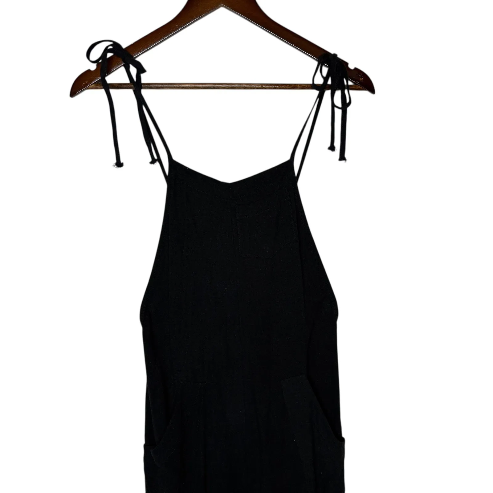 Stillwater Some Beachy Overalls Black Linen Blend XS - Image 5