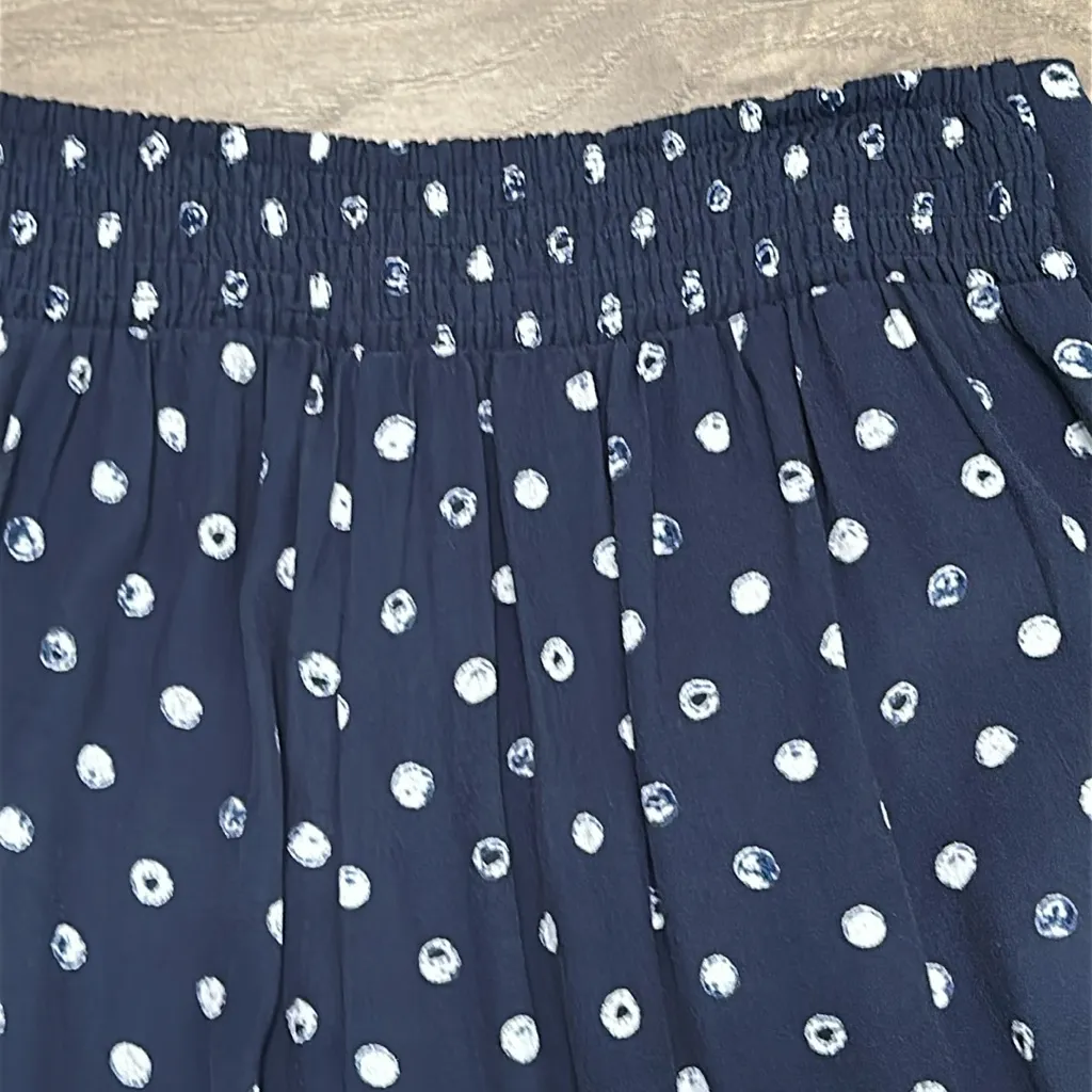 Lucky Brand High Rise Wide Leg Palazzo Pants Blue‎ White Size Large - Image 6