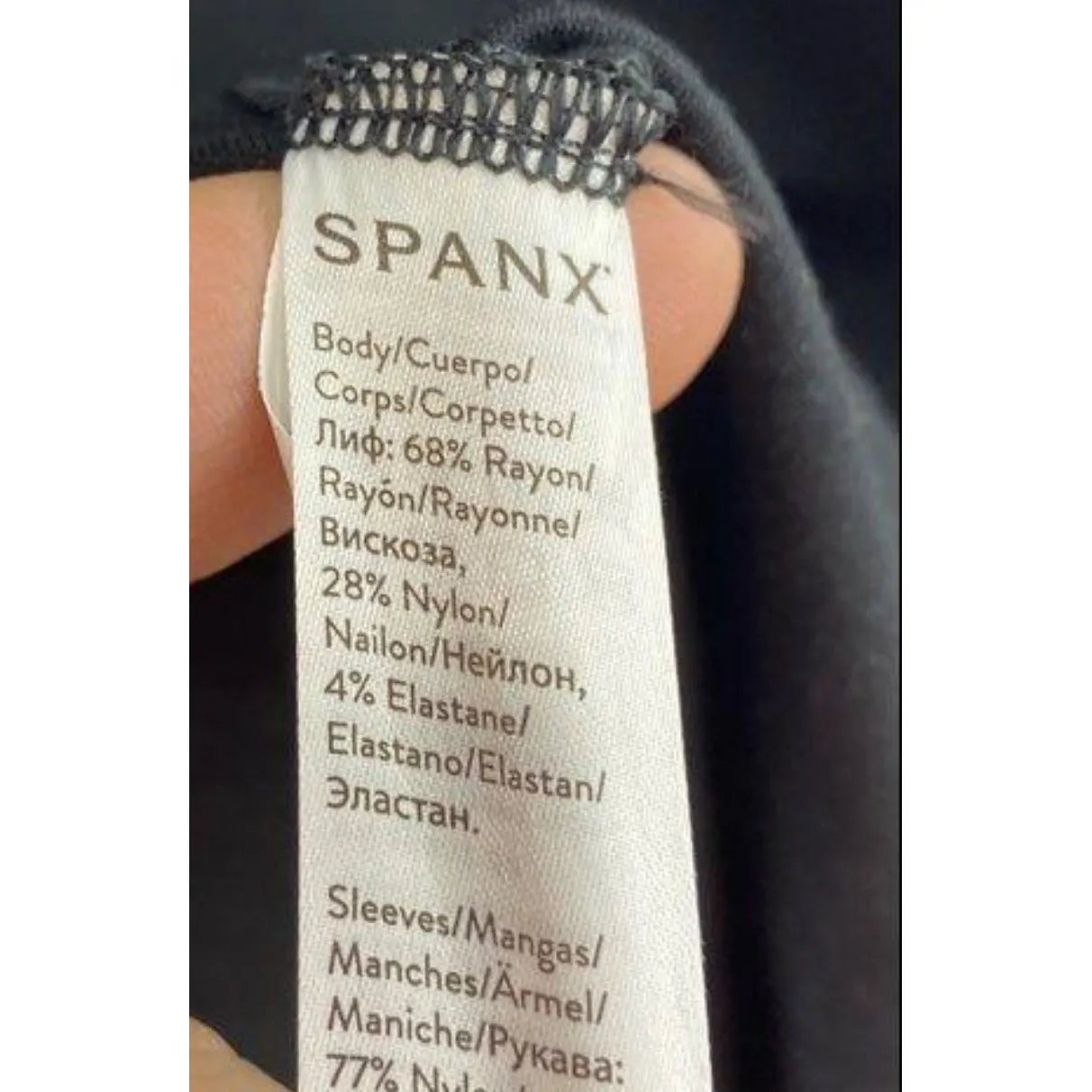 SPANX Faux Leather Convertible Jacket Black Coat Open Front Snap Womens 1X - Image 6