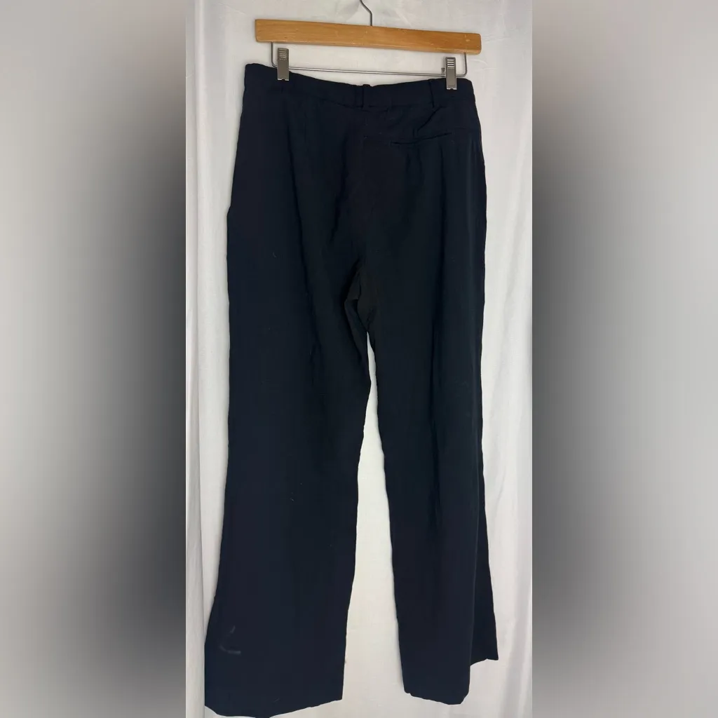 Banana Republic Classic Black Wide-Leg dress Pants stretch casual high waist 8 - Image 4