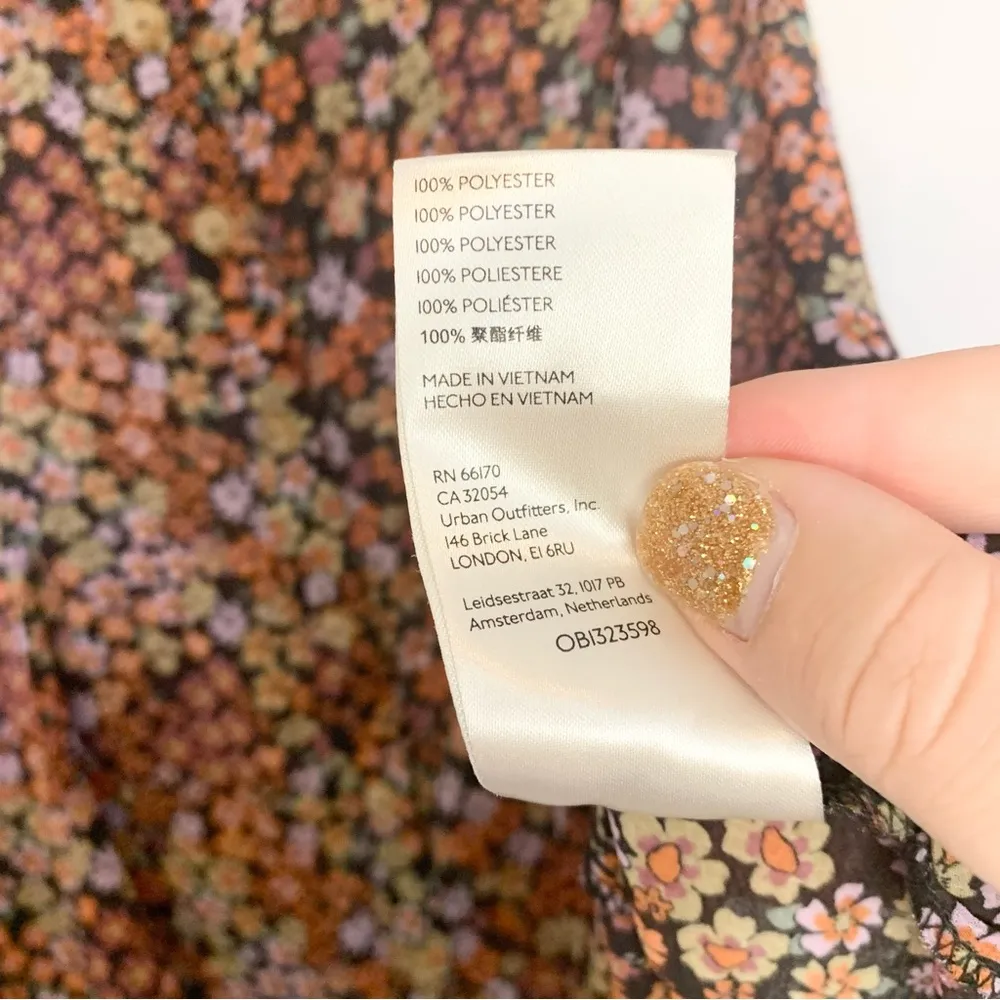 Free People Bonnie Floral Chiffon Mini Dress Size XS - Image 16