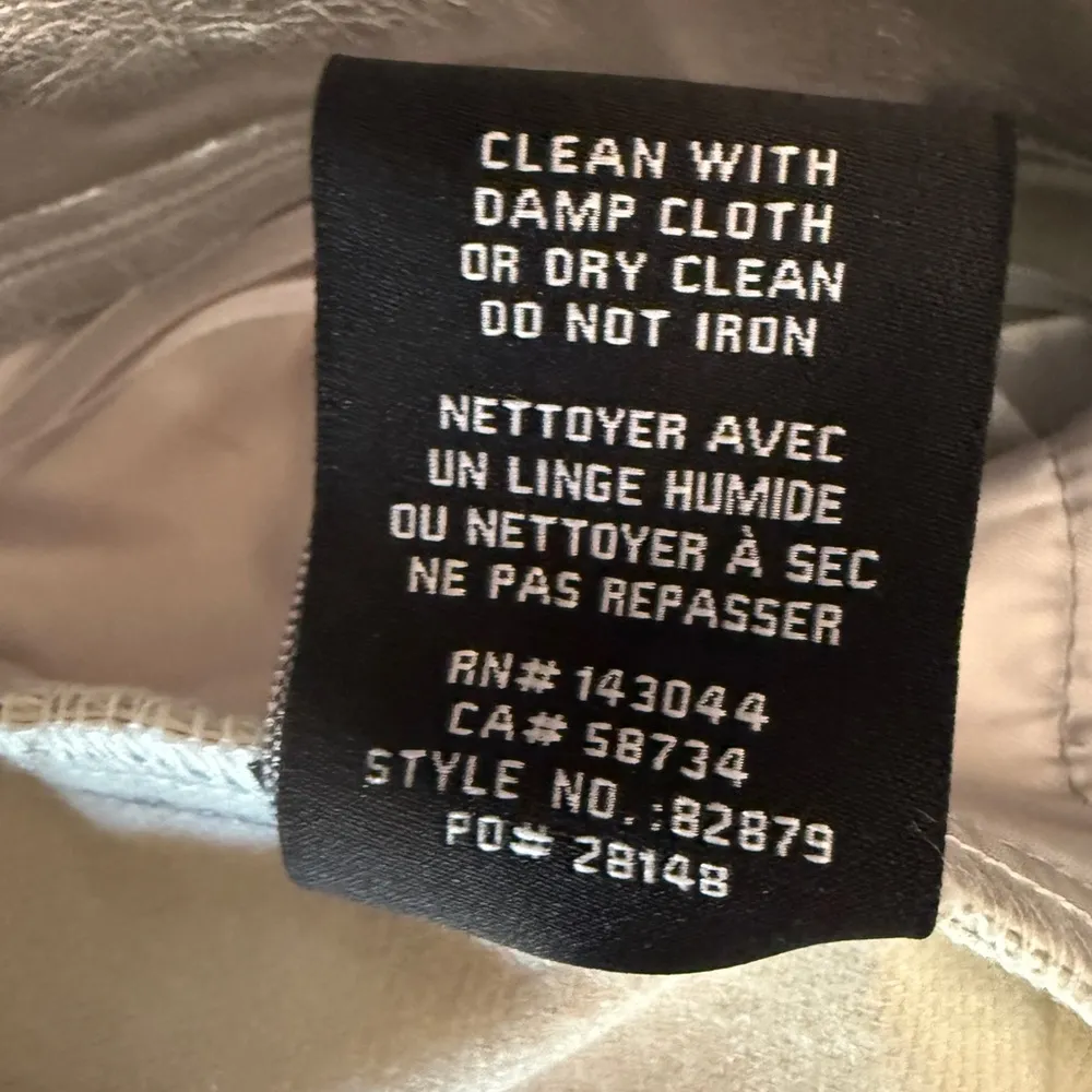 7 For All Mankind Faux Leather Silver Metallic Straight Leg Pant - Image 4