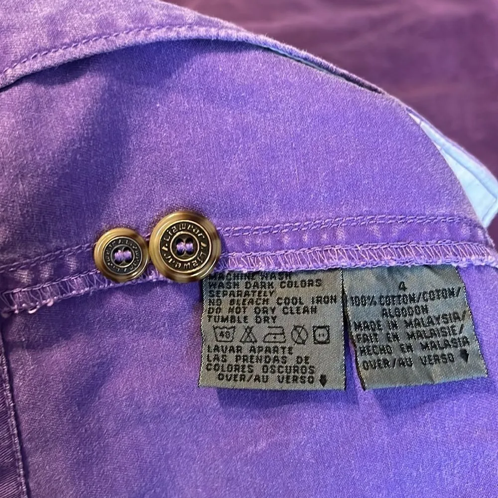 Liz Claiborne LizWear sz4 purple denim jacket w/removable shoulder pads EUC - Image 12