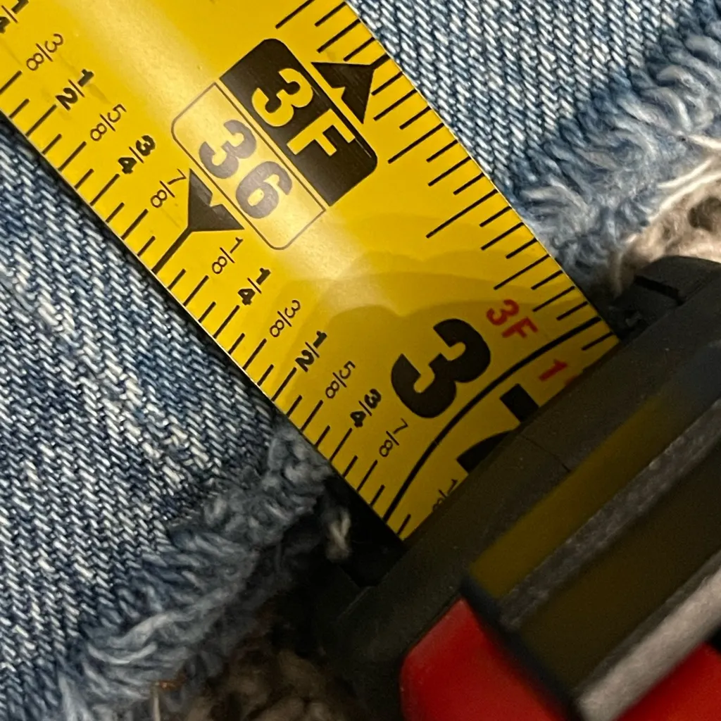 Blank NYC The Baxer blue Fray Hem Barrel Leg Jeans with back pockets removed 25 - Image 8