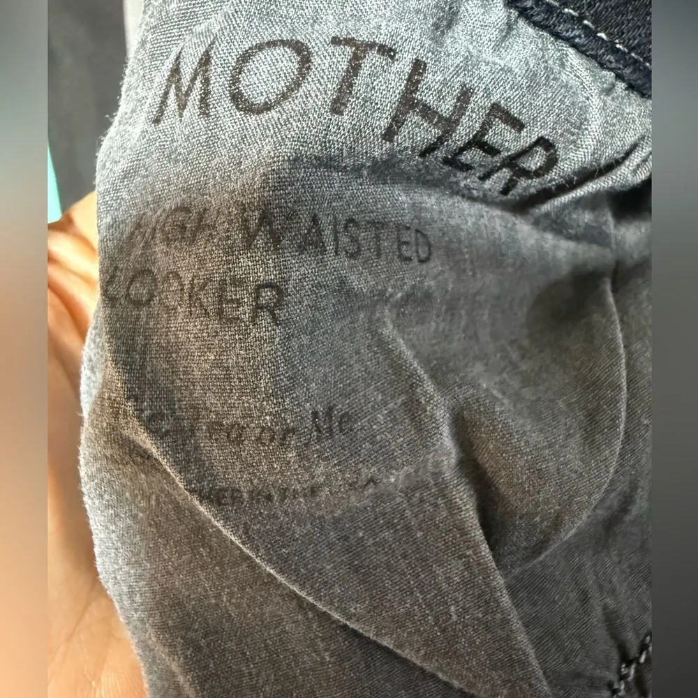Mother High Waisted Looker Skinny Jeans Coffee Tea or Me Sz 30 Blue - Image 7