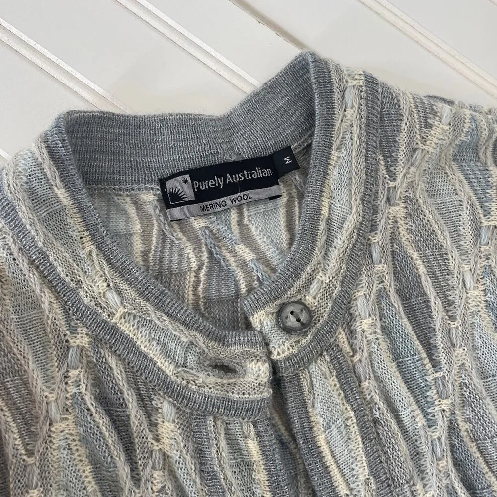 Purely Australian Womens Gray Merino Wool Button - Image 9