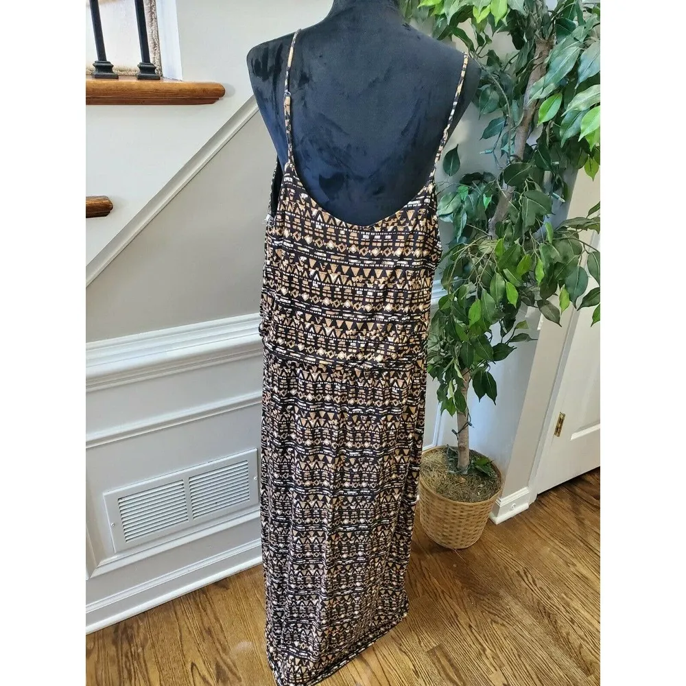 Belle De Jour Women's Black Rayon Scoop Neck Strappy Long Maxi Dress Size 1X - Image 9