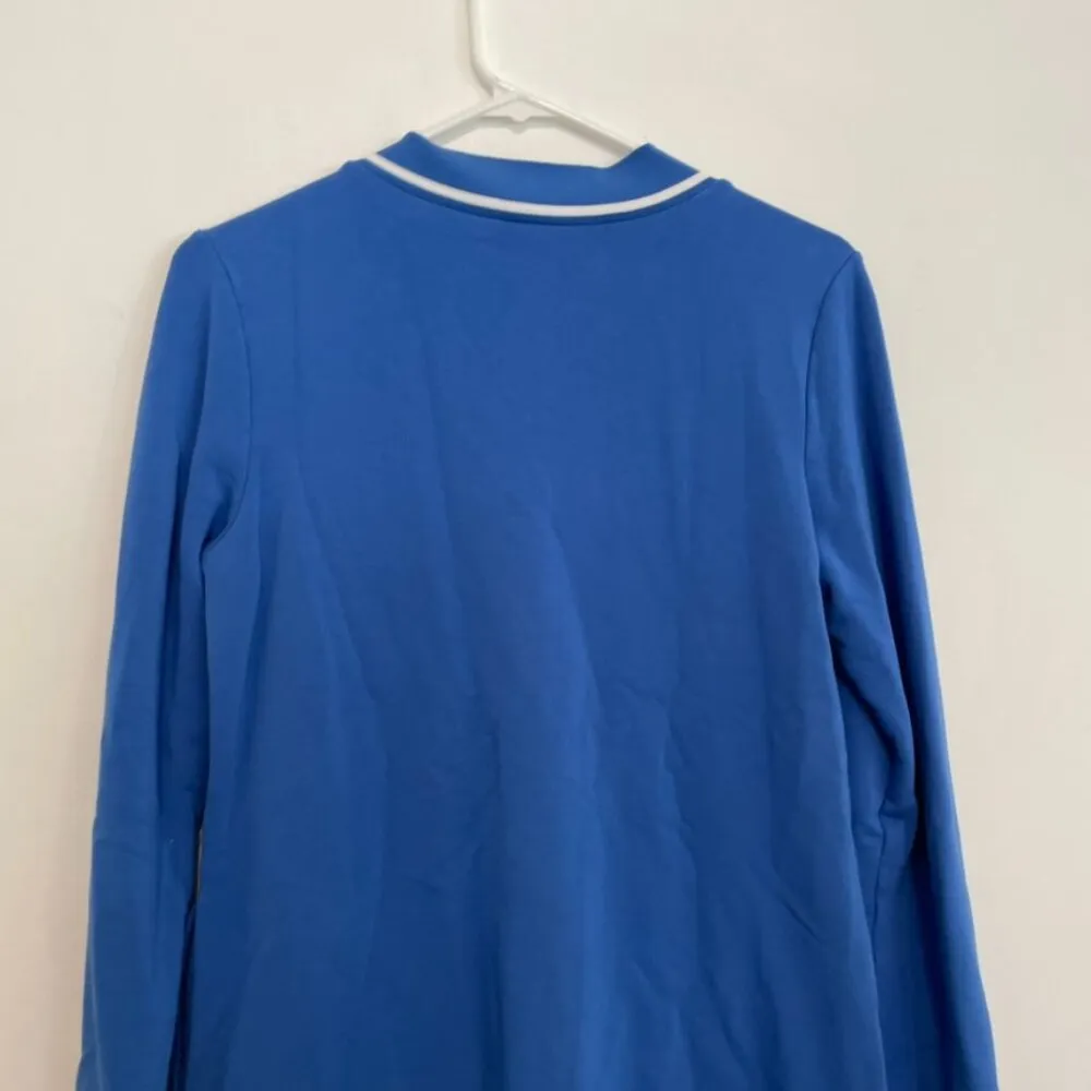 SUSAN GRAVER Brushed Back Knit V-Neck Tunic Blue Pullover Sweatshirt PETITE SP - Image 12