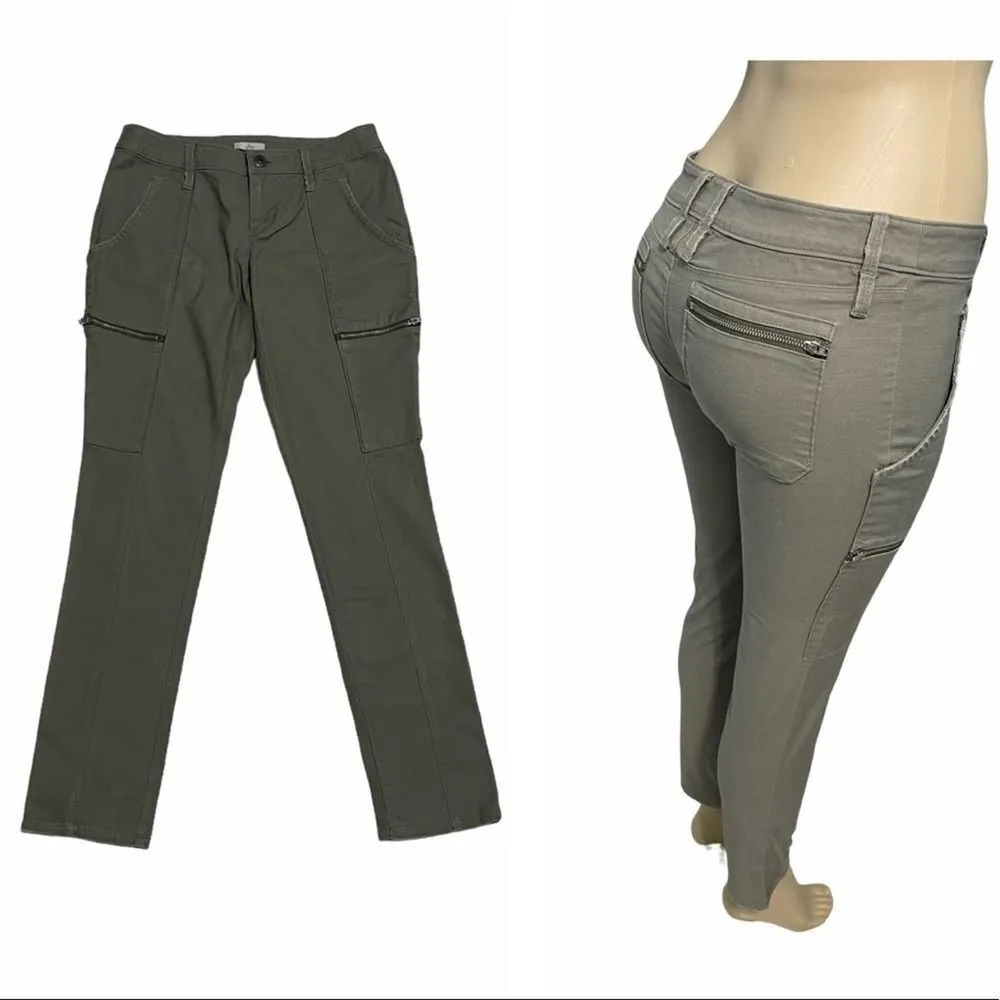 Joie Park Skinny‎ Zippered Utility Pants Green 0 - Image 2