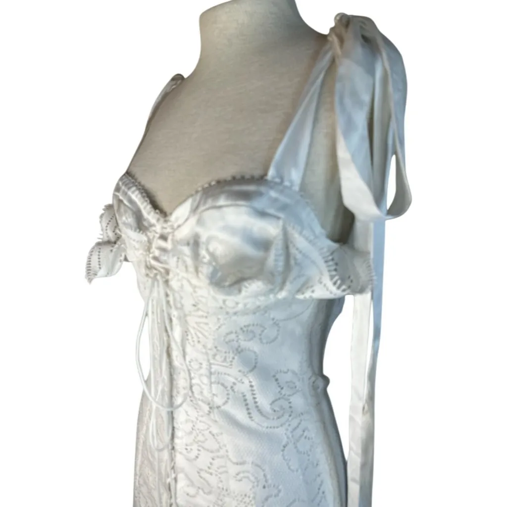 For Love & Lemons Zahra Mini Dress in White Medium New Womens Party - Image 7