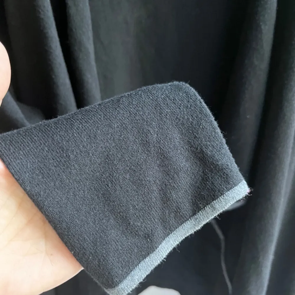 J. McLaughlin Sz L Black Gray Cardigan Sweater Open Cascade Soft Knit - Image 6