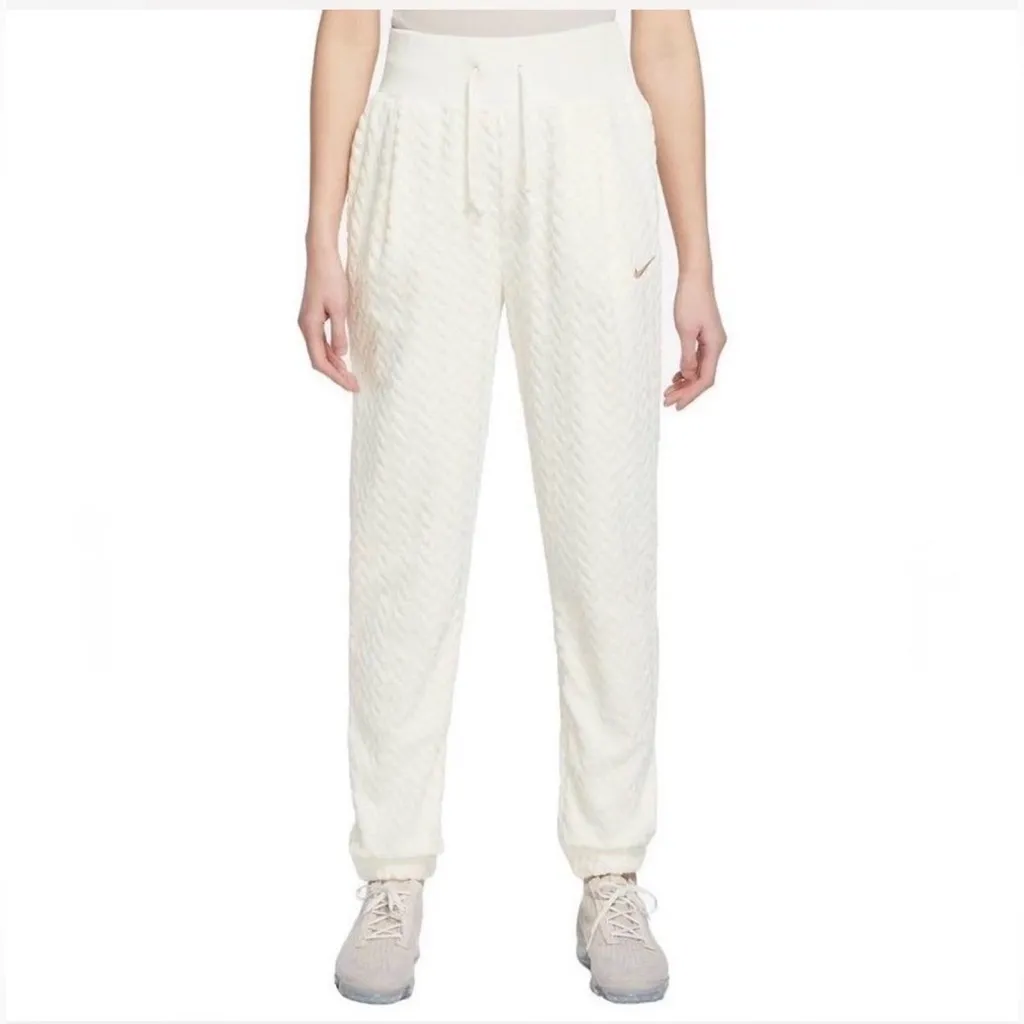 Nike  Women’s Everyday Modern High Rise Joggers- Sail/Hemp- Size Medium - Image 2