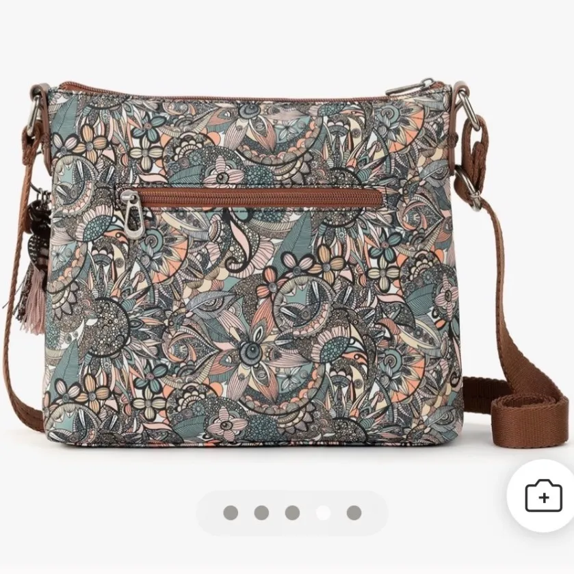 SAKROOTS | Basic Eco Twill Shoulder Bag Crossbody Purse Brown - Image 4