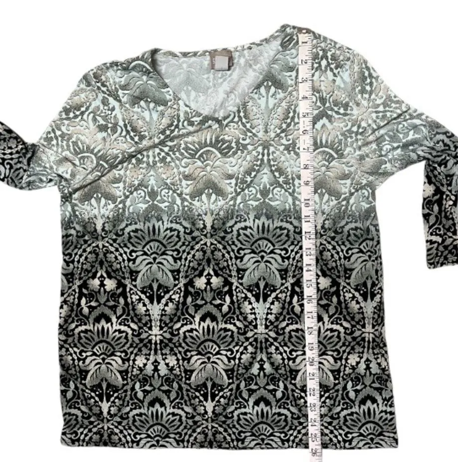 CHICOS Dress Blouse Size 1 - Image 3