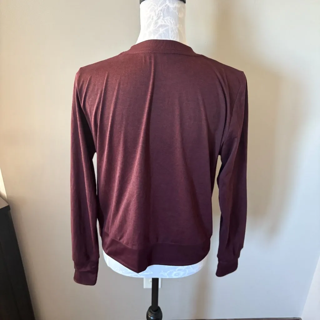 Vuori Women's Daydream Crew Performance Top Ruby Heather size Medium - Image 4