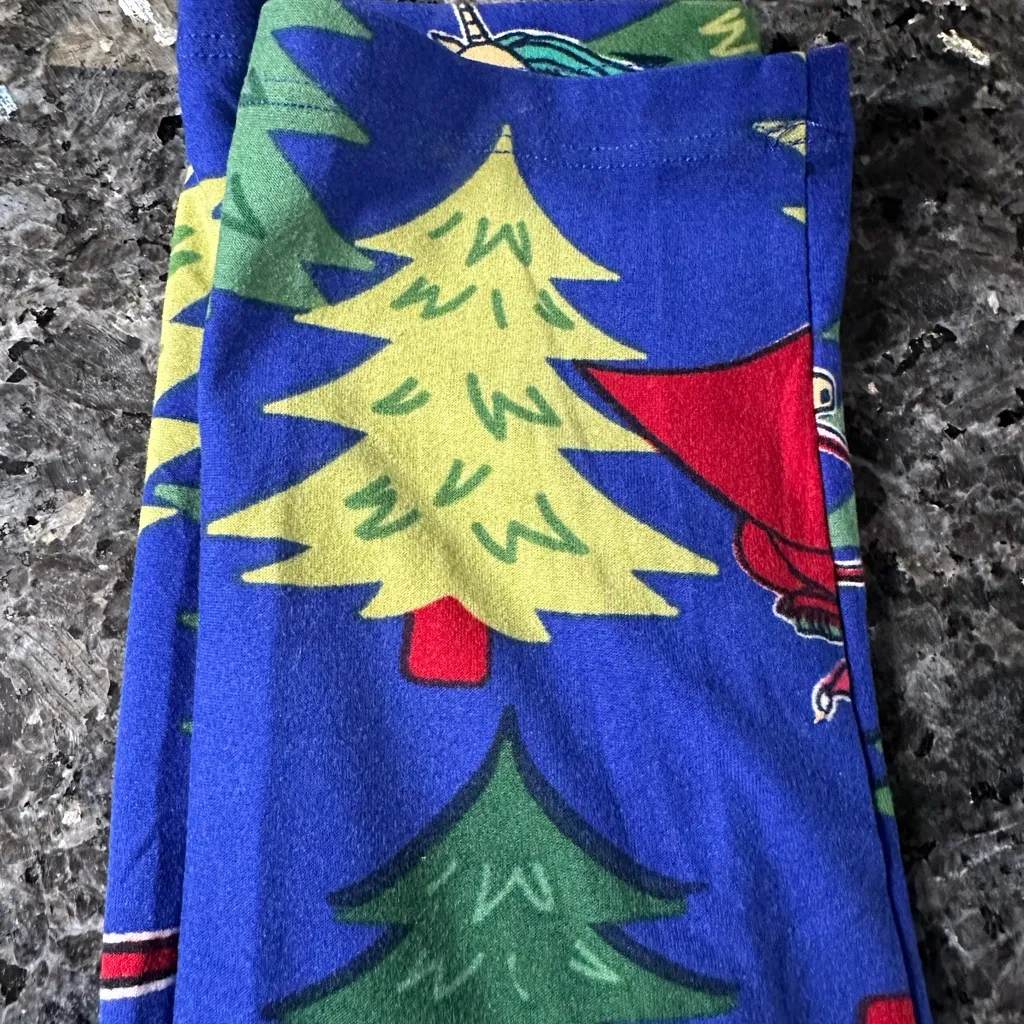 LuLaRoe Holiday Christmas Collection Unicorn Santa Leggings Plus Size 1X TX - Image 7