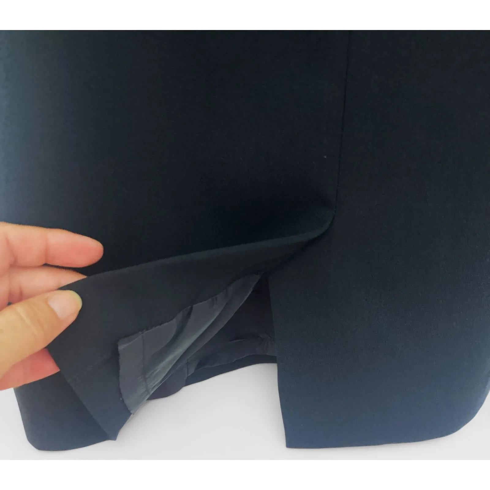 Virgo Black Sheath Dress 6 Petite Scalloped Sweetheart Neck Party Elegant Size 6P - Image 10