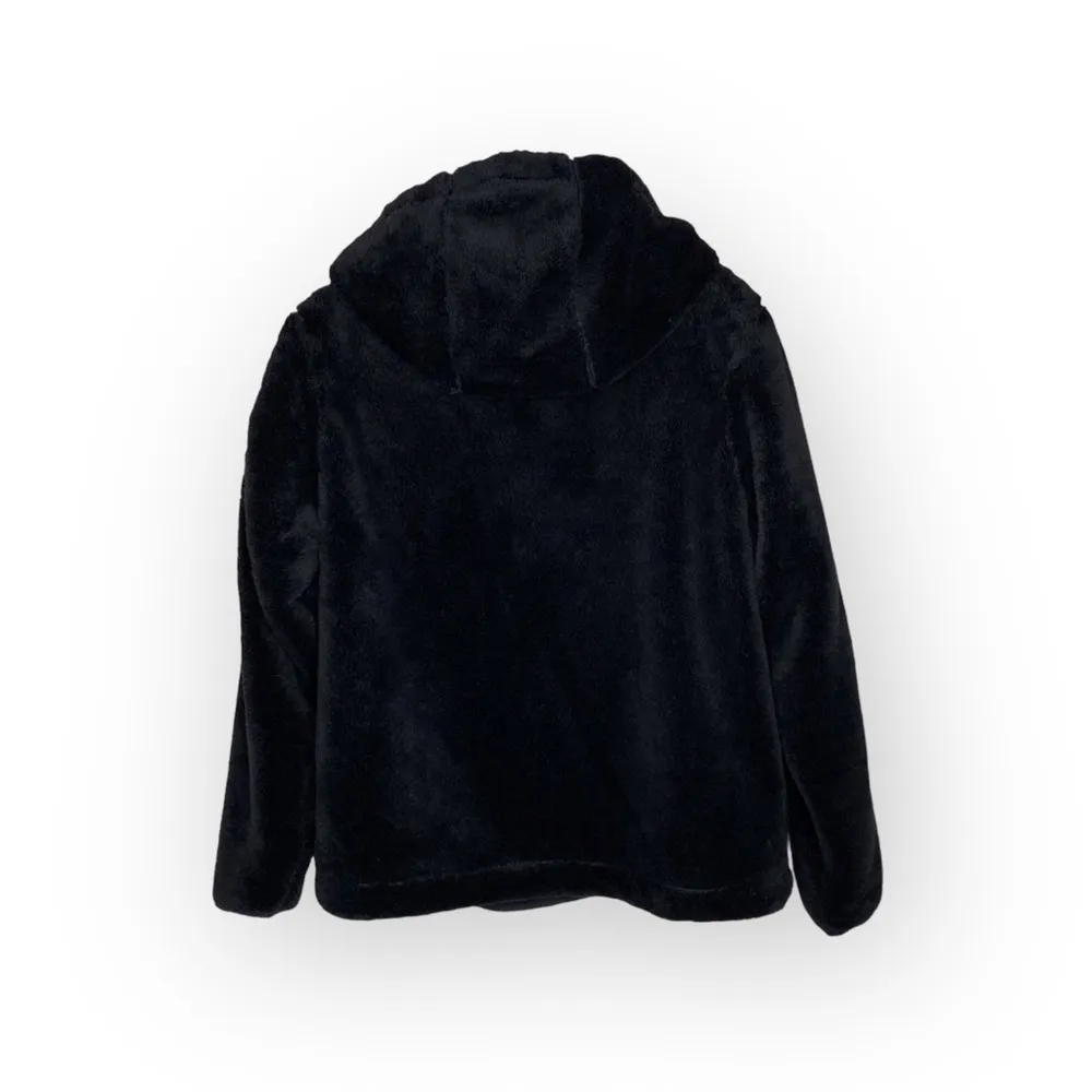 new SoulCycle ☻ Faux Shearling Reversible Mesh Skull Pullover Hoodie ☻︎ Black S - Image 8