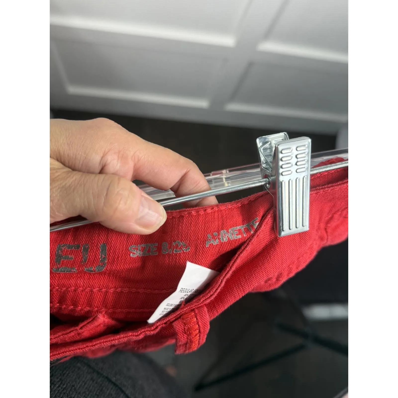 Cute Womens Jeans 6/28 Red - Image 5