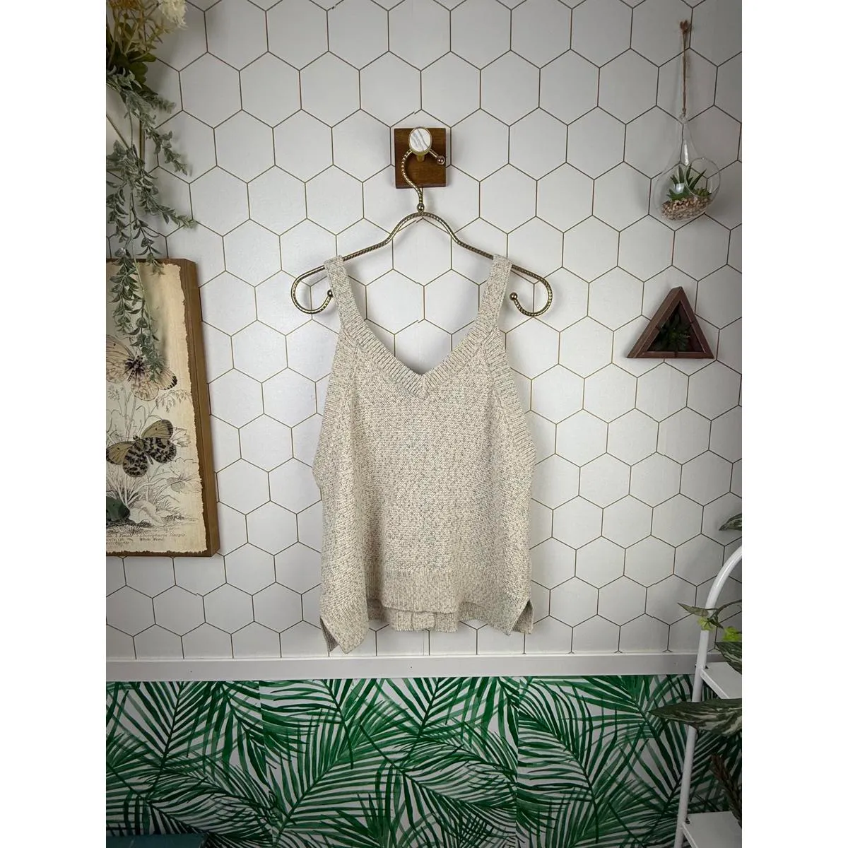 Madewell Rainbow Marled Wakefield Button-Front Sweater Tank - Size - Medium - Image 4