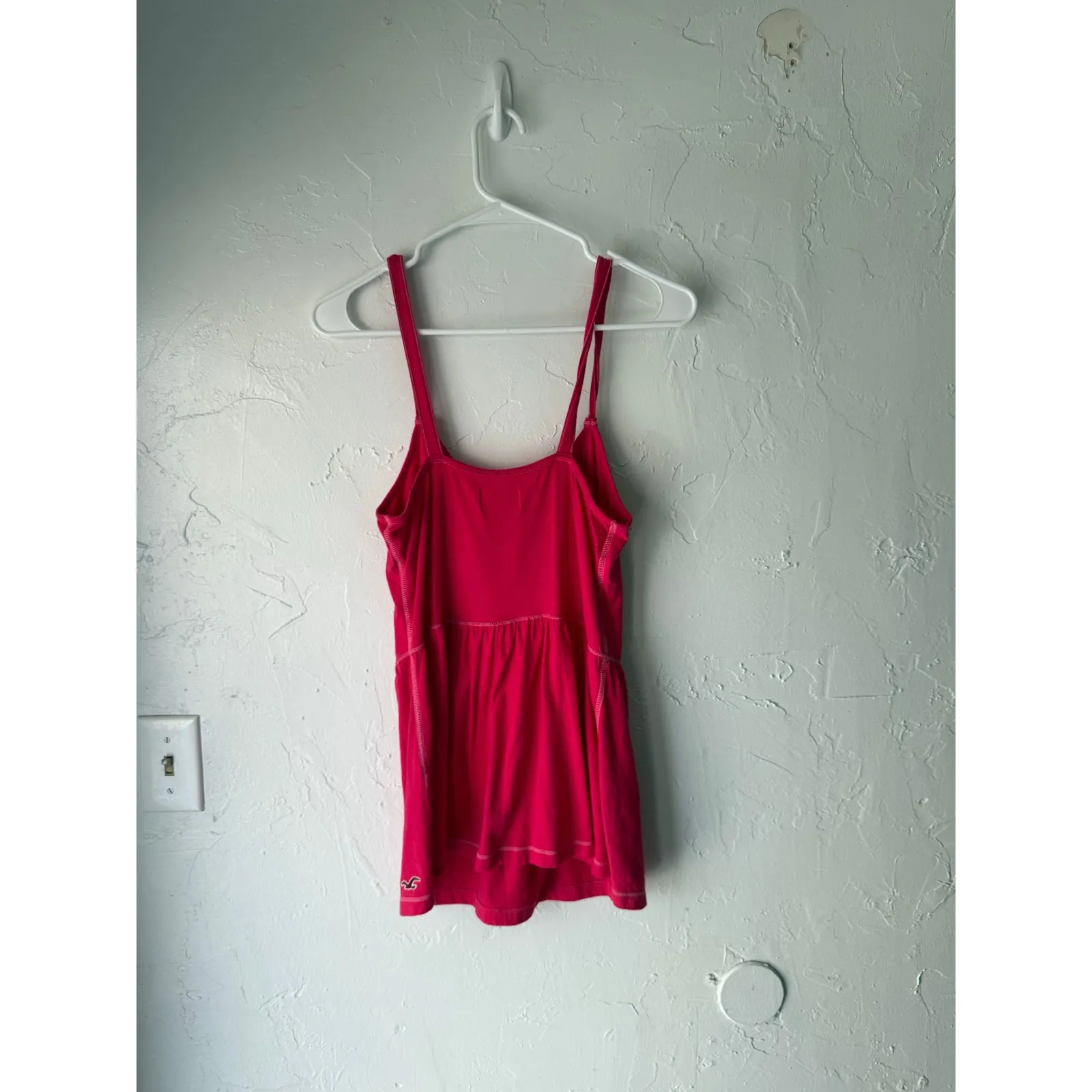Hollister‎ Y2k Size Large Hot Pink Babydoll Tank Top Summer - Image 5