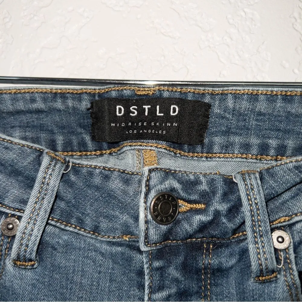 DSTLD Medium Wash Mid Rise Skinny Denim Jeans Size 27 - Image 4