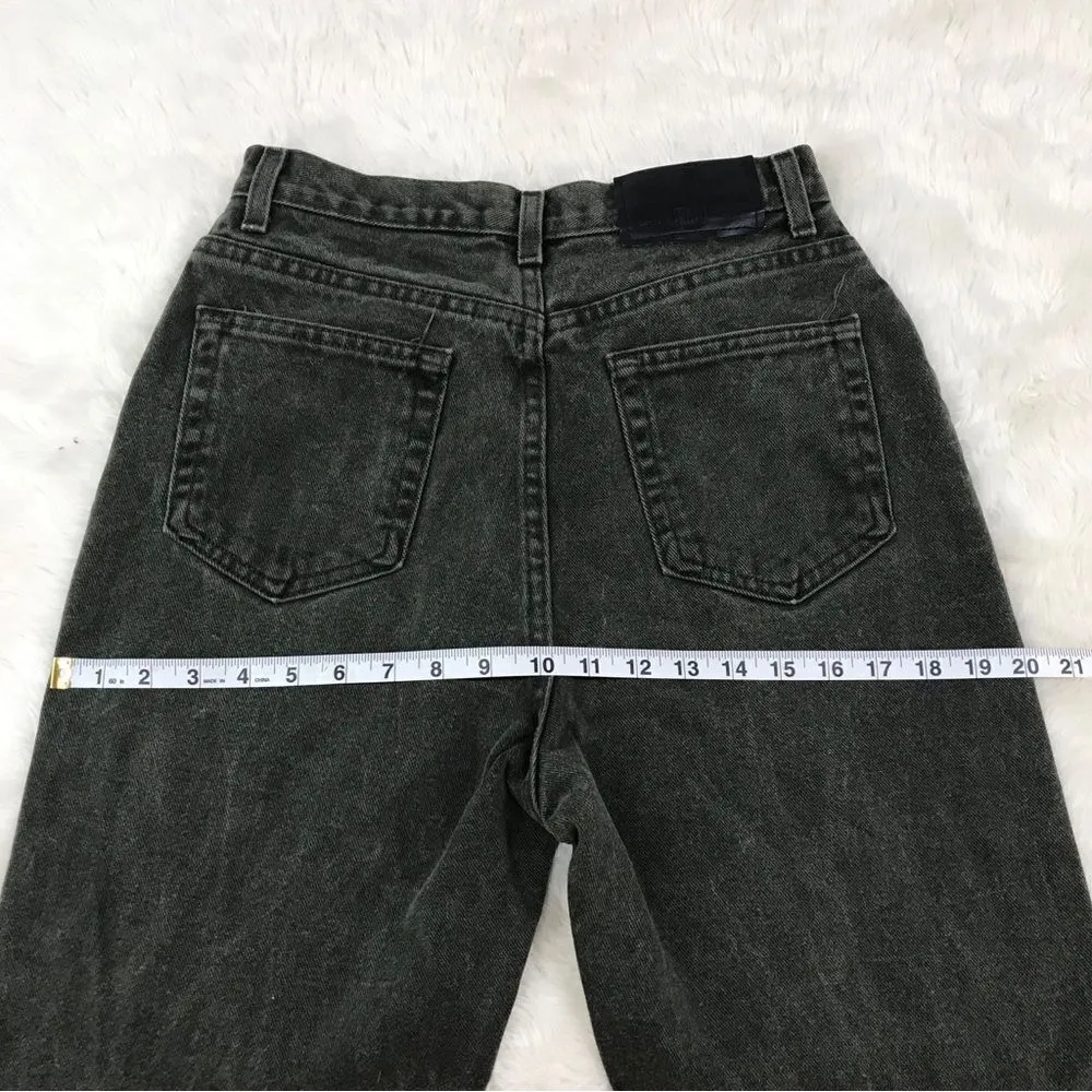 VINTAGE‎ Faded Glory High Rise Jeans Tapered Leg Stonewashed Dark Green Size 10 - Image 8