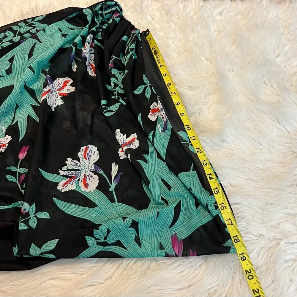 Vintage Ayres by E. Eysen Sleeveless Kimono Open Front Unique Cut Bird Floral Size undefined - Image 12