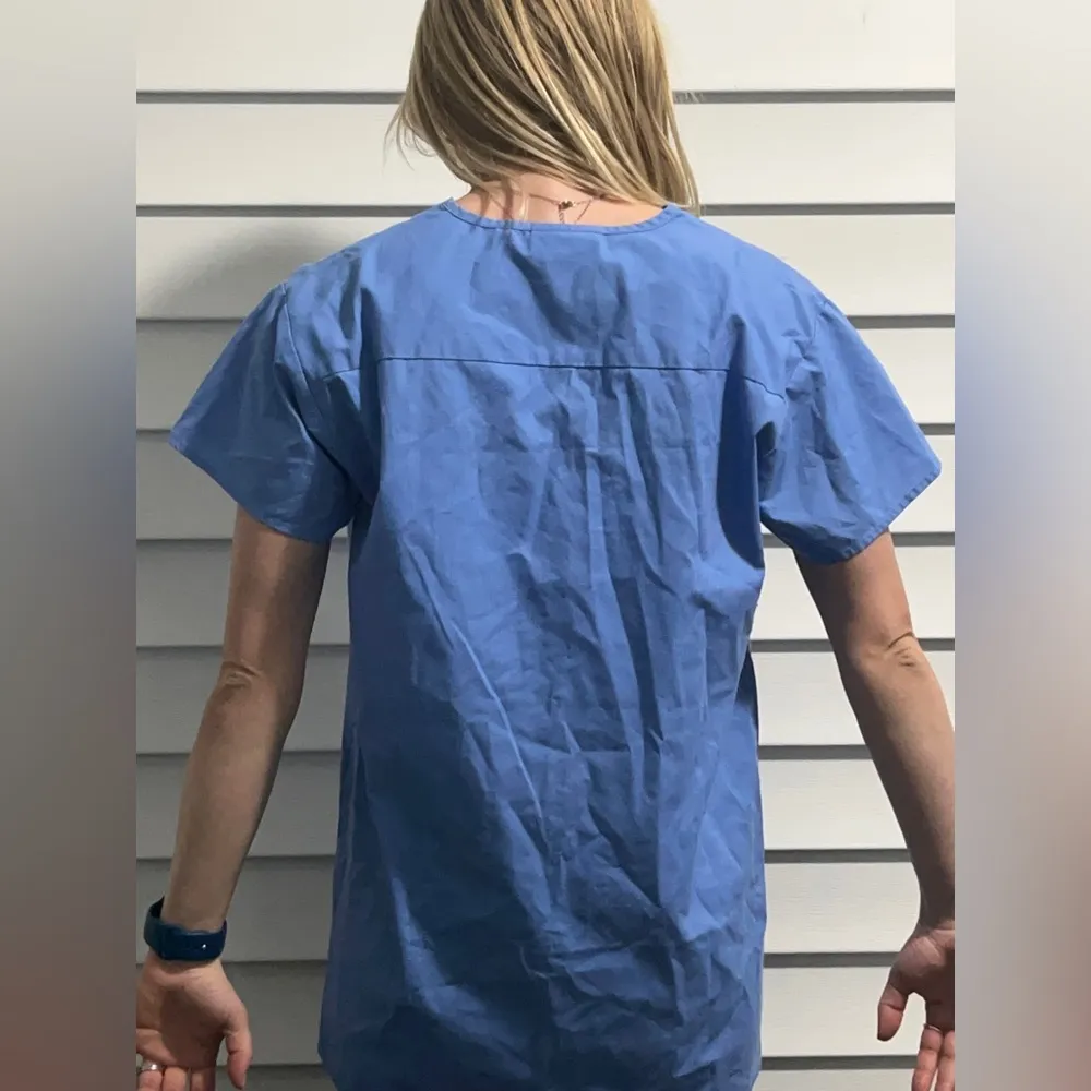 Light blue scrub top. Size XS - Image 2