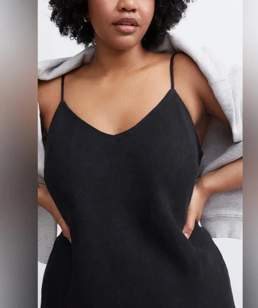 MATE the Label Linen Mini Slip Dress in Black 100% Linen - Image 10