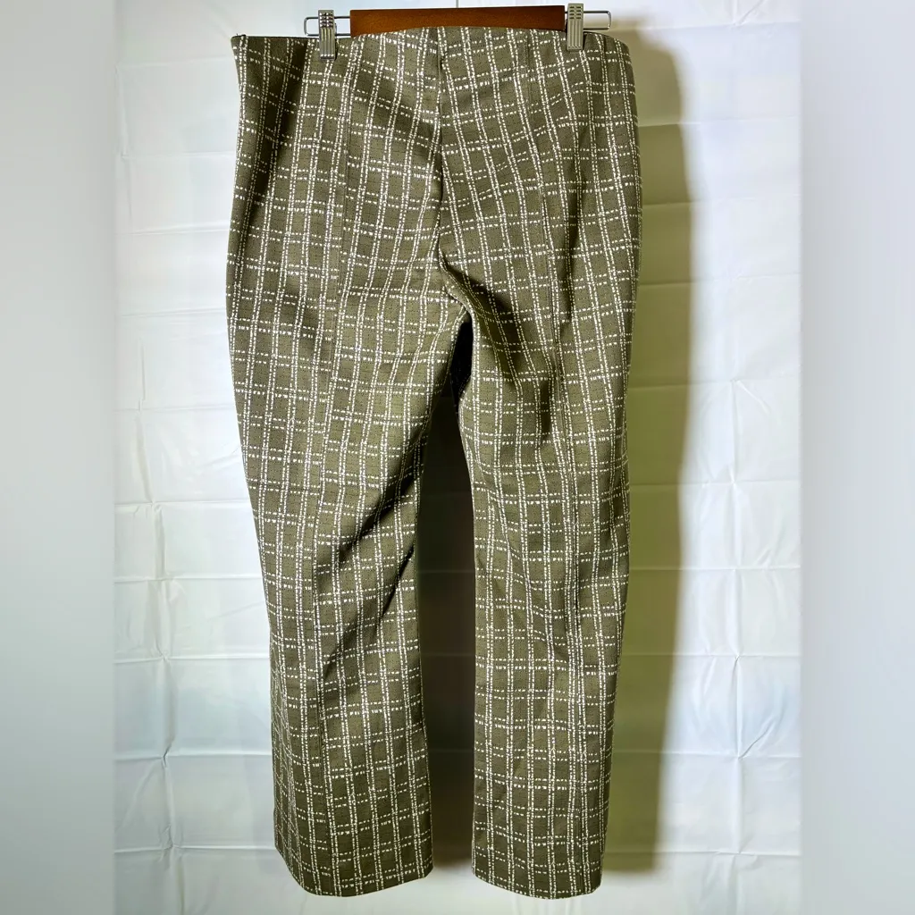 NWOT MAEVE by Anthropologie Brown Plaid with Black Sparkly stitch Wide - Image 2