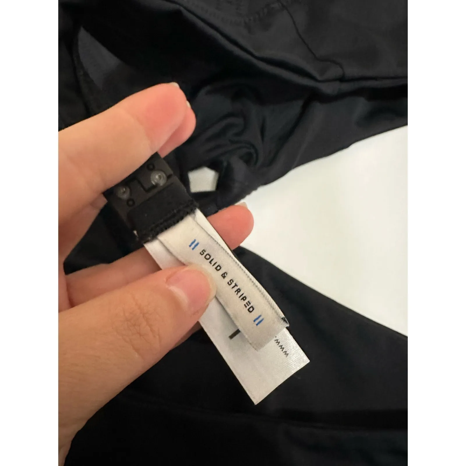 Solid‎ & Striped Bella One-Piece black Swimsuit size Large - Image 4