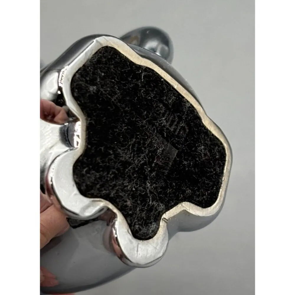 Silver Chrome Cat‎ Ring Holder Jewelry Organizer Figurine - Image 5