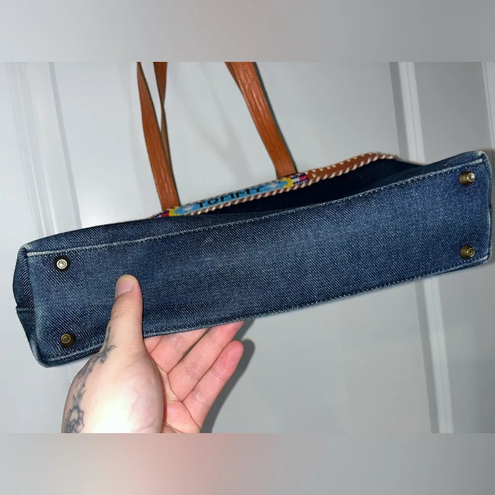 Vintage & Retired Designed Tommy Hilfiger Denim Southwest Beaded Shoulder Bag - Image 7