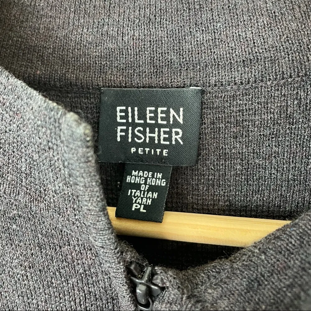 Eileen Fisher Italian Wool Knit Zip Jacket - Image 5