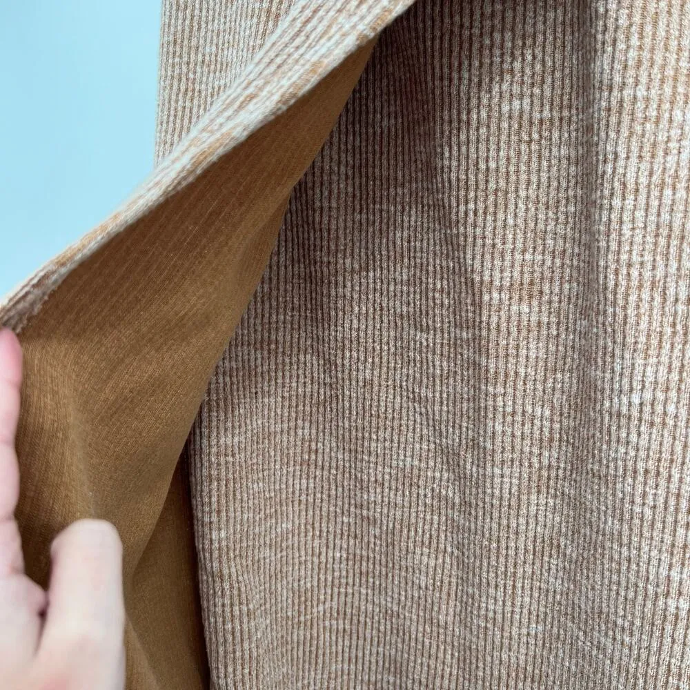 Eloquii tan beige ribbed knit sweater skirt d-ring pull on stretchy plus size 24 - Image 5