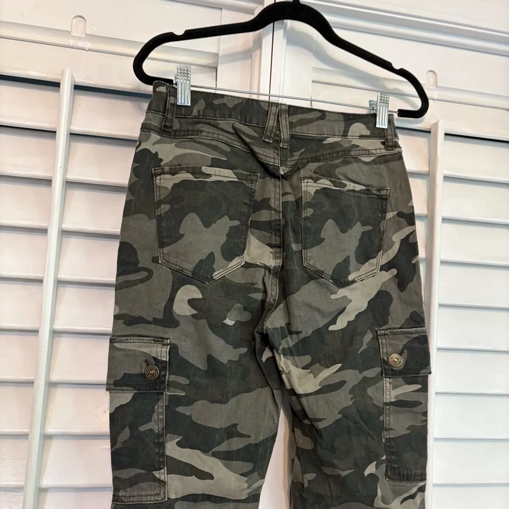 Rewash‎ Green Camo High Rise Pants Size 3/26 - Image 4