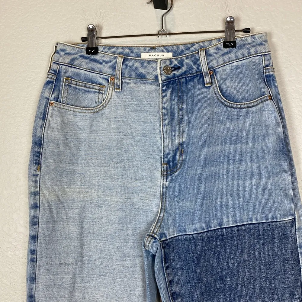 PacSun  patchwork, straight leg mom jeans - Image 3