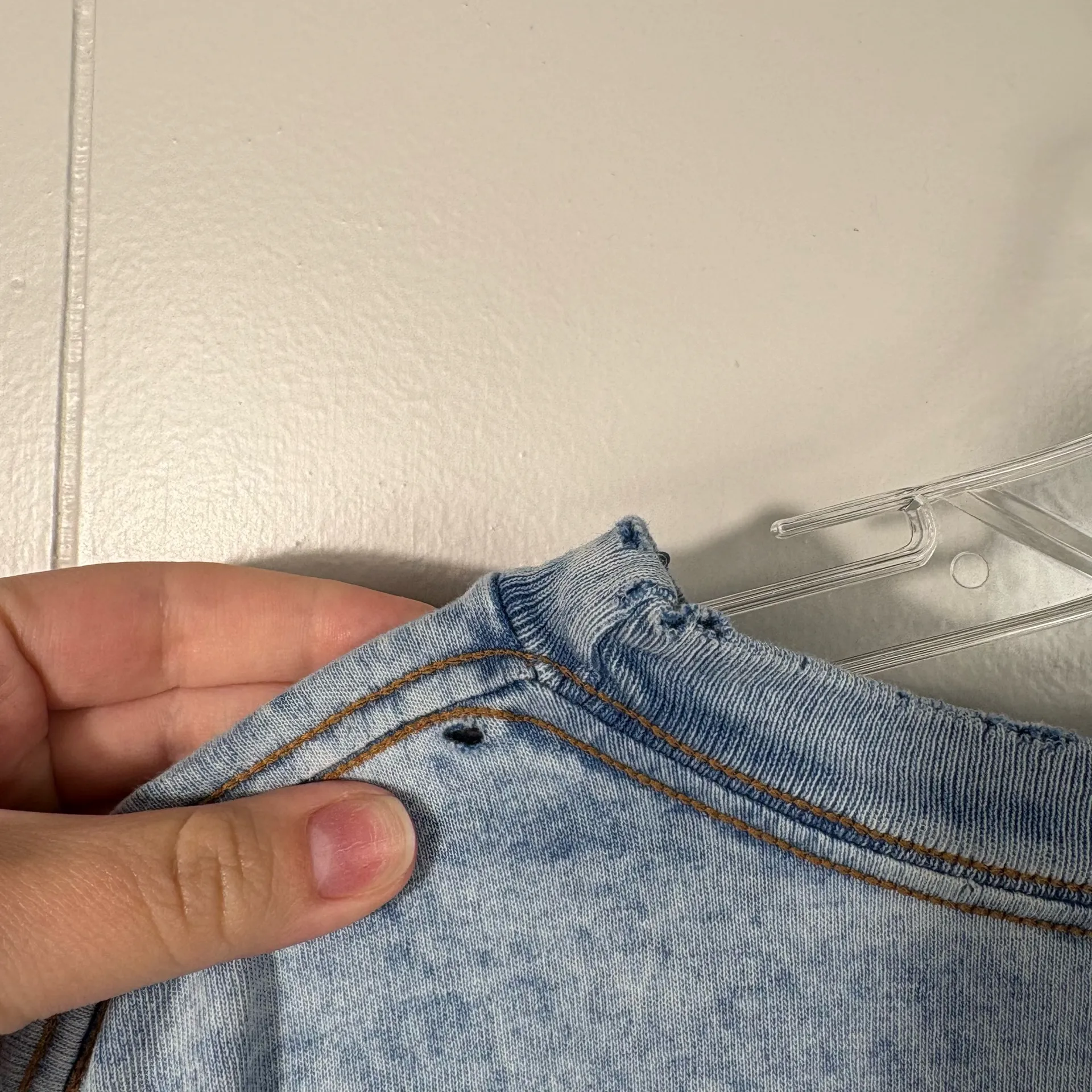 Harley Davidson USA Made Vintage Blue Acid Wash Grunge Graphic T-Shirt XL Biker - Image 7